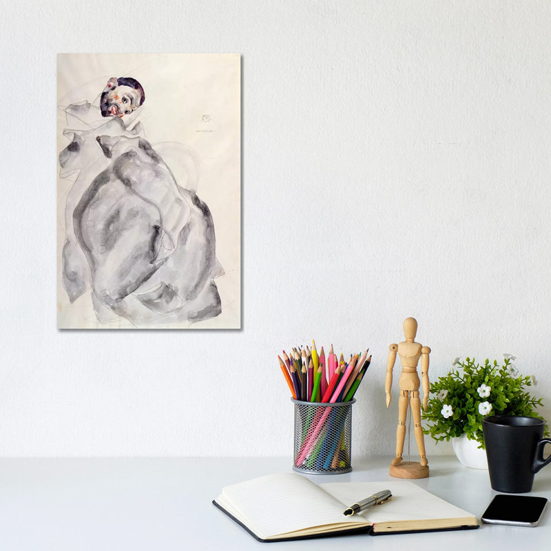 Prisoner by Egon Schiele - Wrapped Canvas Painting, 30.48cm H x 20.32cm W x 1.91cm D