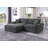 91" Modular Loveseat Sofa Couch with Movable Ottoman-859297106