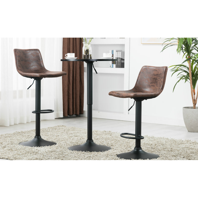 Kaydra Swivel Upholstered Adjustable Height Counter Stool