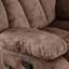 Fauteuil inclinable manuel pivotant de 37,4 po en microfibre avec chaleur et massage-88087078