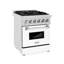 ZLINE 24" 2.8 cu. ft. Dual Fuel Range with Gas Stove and Electric Oven in Fingerprint Resistant Stainless Steel-899406289