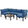 Ensemble de conversation modulaire avec coussins 7 pièces