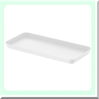 Elegant White Tower Amenity Tray - Sleek & Flat Design for Modern Spaces