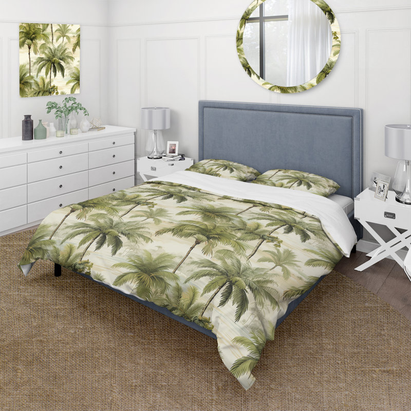 Ensemble de housse de couette Tropical, Housse de couette simple + 1 taie décorative stan