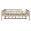 Lit de jour en bois naturel avec couchette et garde-corps. Fabrication pour un sommeil paisible. Conception de l'espace. Matelas vendu séparément et garde-corps naturel. Offre un confort durable. . Sans boîte-1112879567-1112879563
