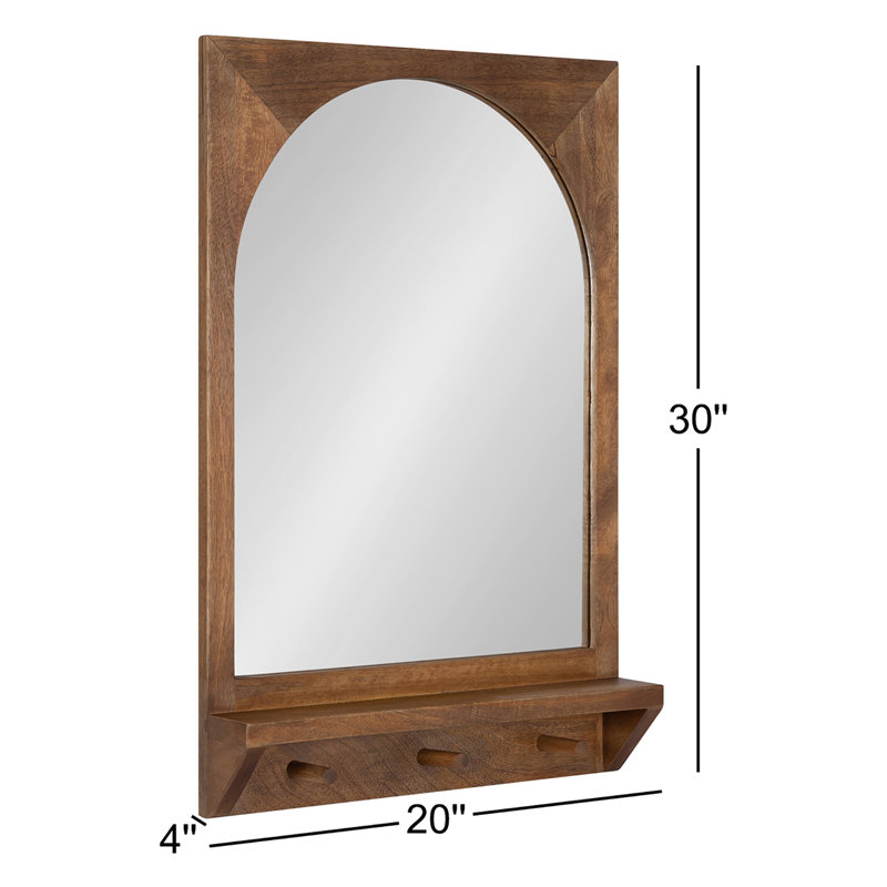 Miroir d'appoint Julianna Andover, 30 po x 20 po, Brun