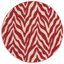 Tapis beige / rouge à imprimé animal-1370297329