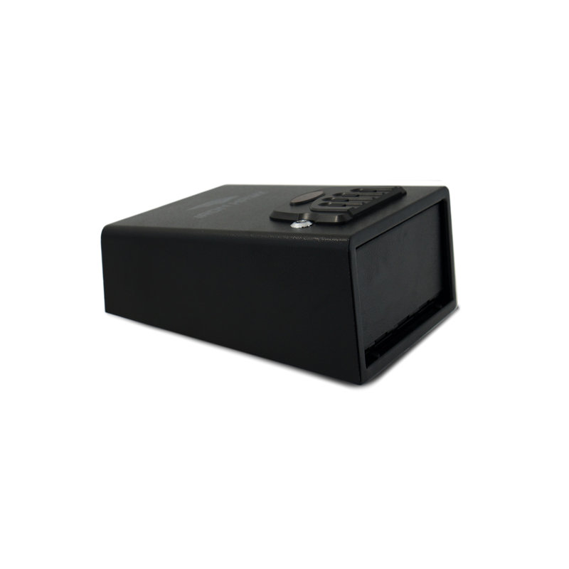 Petit coffre-fort à accès rapide en acier noir mat pour objets de valeur, 11,98 po Profondeur, 9,26 de largeur, 5,44 de hauteur, 7,3 lb