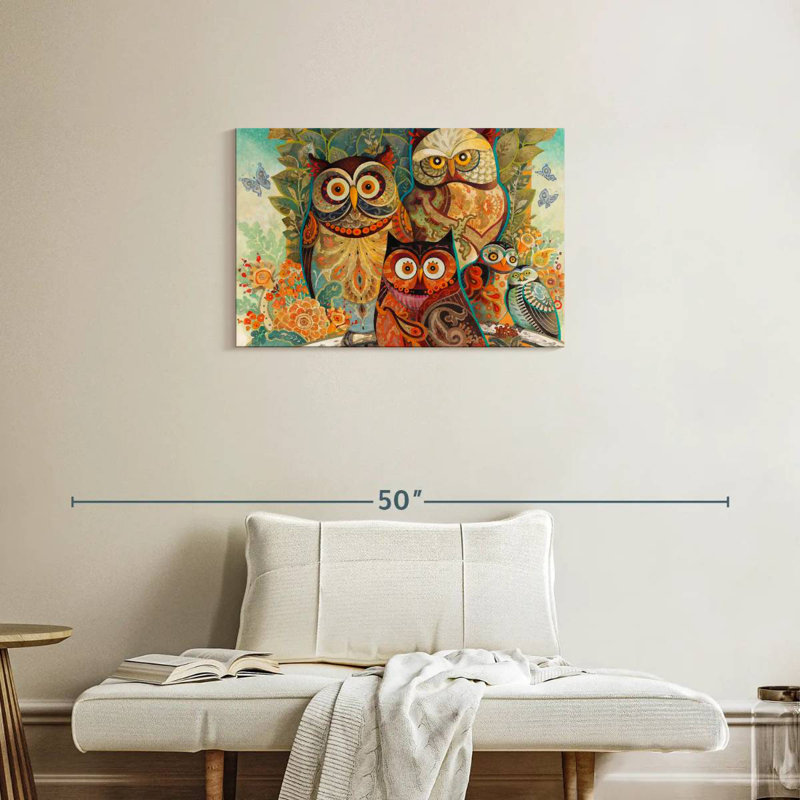 Brampt Forest Owls, 20" H x 30" W