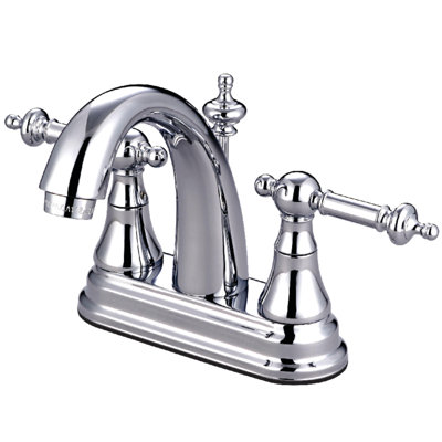 Robinet de salle de bain central à 4 poignées à 3 trous à fixation sur le comptoir à 4 trous Kingston