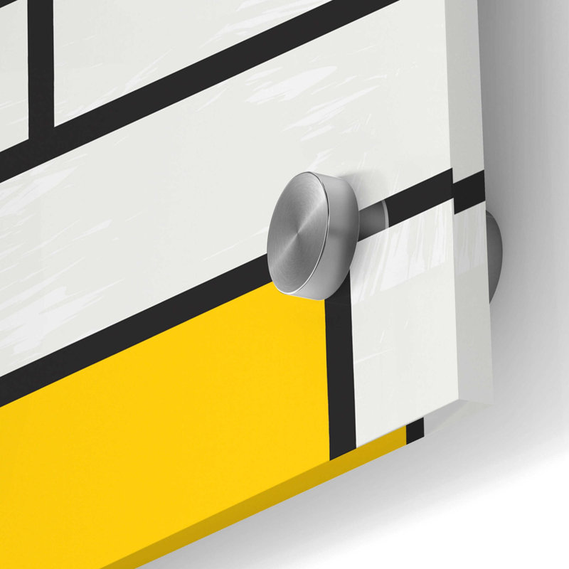 «Mondrian NFT2» par Epic Portfolio, art mural en verre acrylique, H 24 po x l 24 po x P 0,2 po