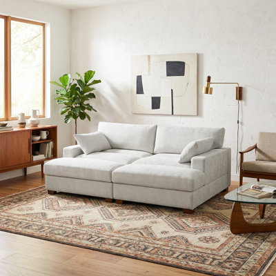 Upholstered Chenille Sleeper Sofa Bed