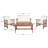 Calhoun Acacia 4 - Person Patio Conversation Set with Cushions-652725536