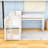 L-Shaped Bunk Bed with Built-In Desk, 4 Drawers, USB Ports and Power Outlet-1265873732