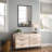 Louque Bathroom Vanity Mirror Metal Rectangle Mirror with Shelves
