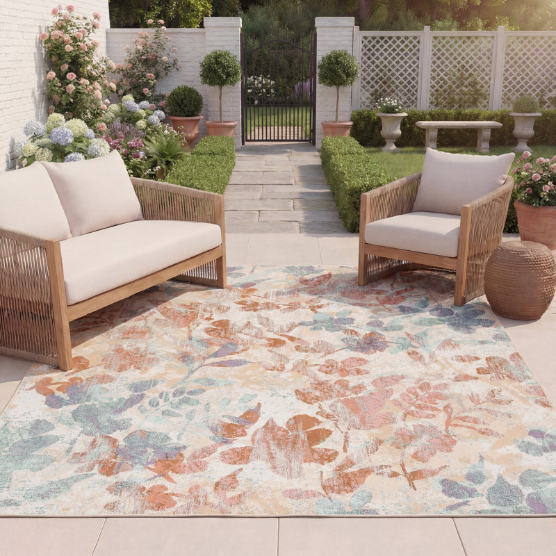 Barbados 500 Performance Floral Indoor/Outdoor Area Rug, Rectangle 8' x 10'5"