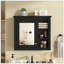 Armoire à pharmacie murale avec miroir et 3 tablettes ouvertes-121088130