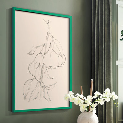 «Fruit Contour Study II», reproduction encadrée - bois massif