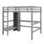 Lit mezzanine avec tablettes multifonctionnelles et bureau sous le lit-270674724