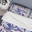 Ensemble de housse de couette en microfibre bleu / blanc / rose 3 pièces