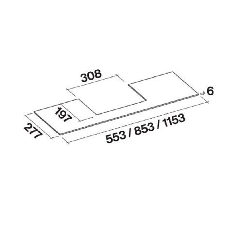 Falmec Range Hood Duct Accessory, 1" H x 22" W x 11" D