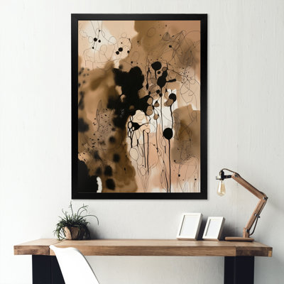 «Brown Colorful Symmetry III», reproduction d'art abstrait mural