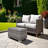 Fully Assembled Weather- Mixed Grey Aluminum Side Table With Exterior And Slatted For Poolside Lounging