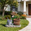 Jardinière allongée solaire pour jardin