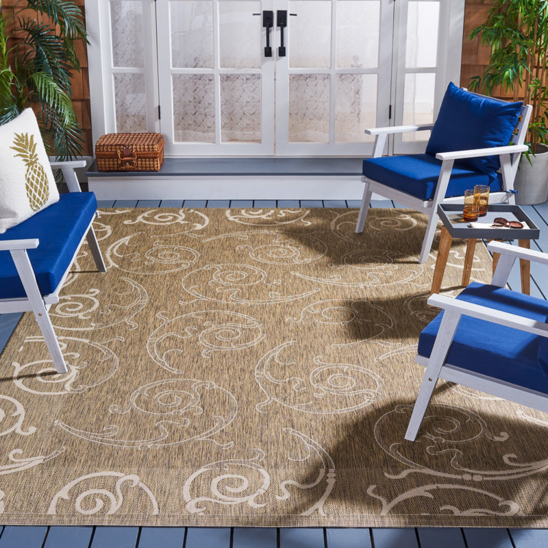 Darryl-James Performance Floral Indoor/Outdoor Area Rug, Rectangle 8' x 11'