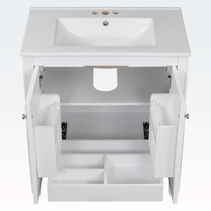 30" Bathroom Vanity with Sink, White