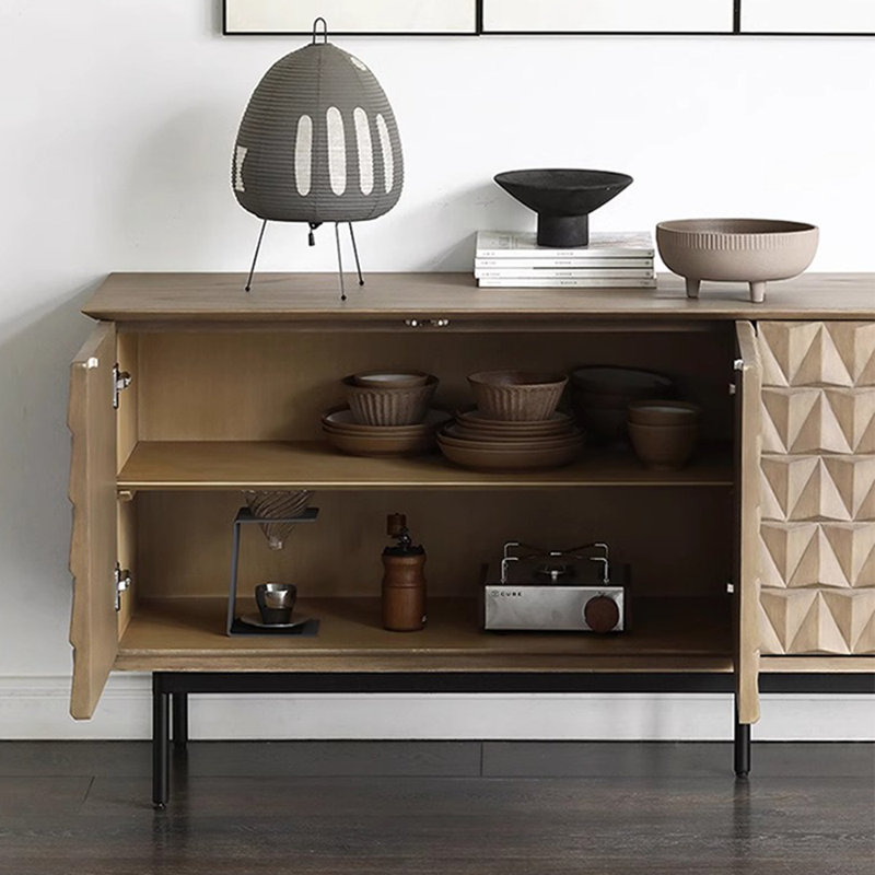 Armoire d'entrée Mid-Century, H 29,9 po x l 47,2 po x P 18,5 po