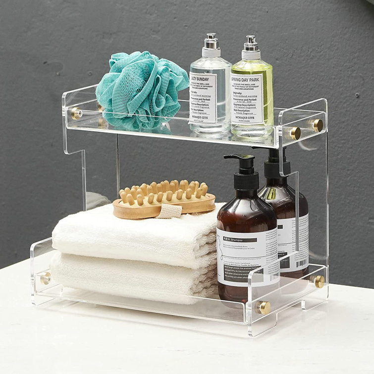 Bathroom Countertop Organizer, 2 Tier Vanity Tray, Skincare Makeup Org –  TweezerCo