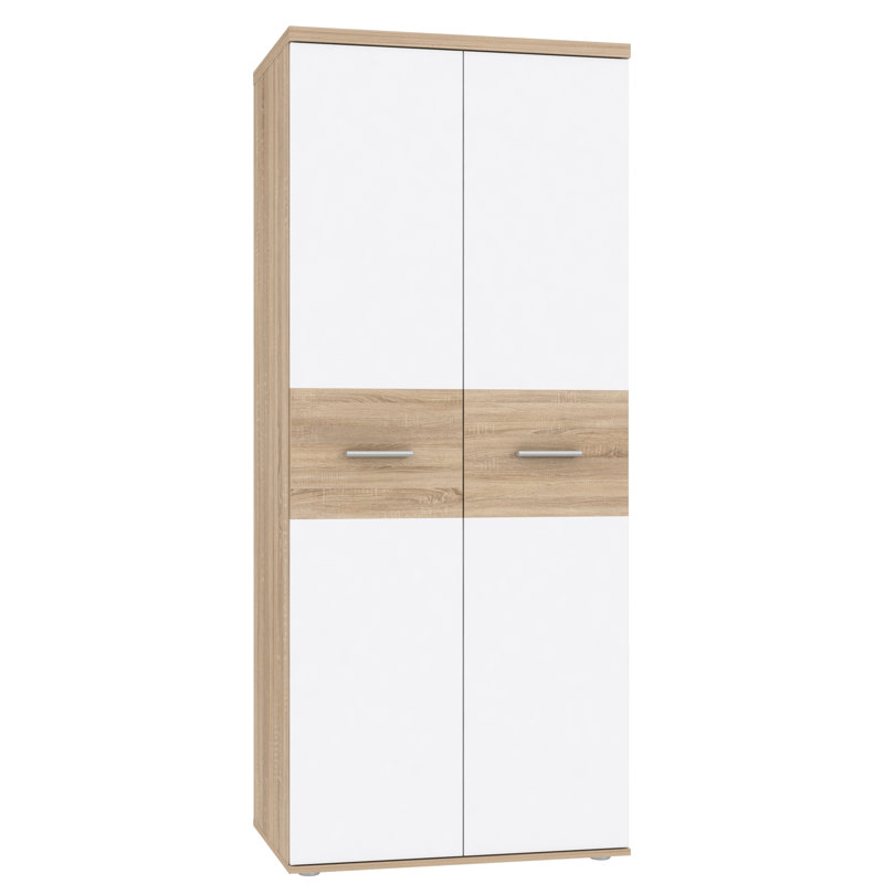 Pascoe 2 Door Wardrobe, Brown/White