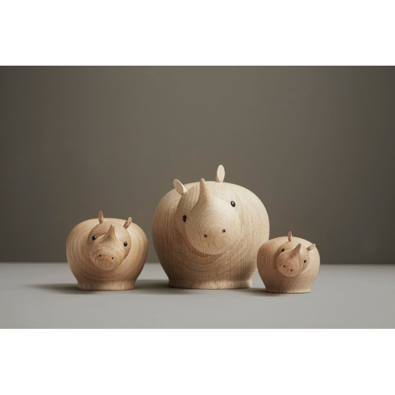 Rina Rhinoceros (Small), 2" H x 2.3" W x 3.7" D