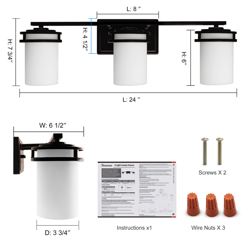 Kaser 3 - Light Dimmable Vanity Light