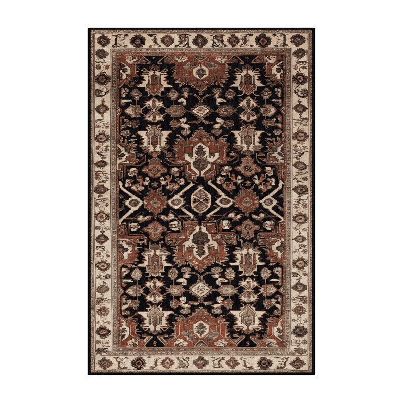 Tapis brun lavable à la machine, Rectangulaire 8 pi x 10 pi