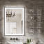 Miroir de salle de bain 40 po x 30 po à DEL sans cadre, miroir intelligent-307878603