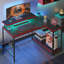 106cm Led Desk With Monitor Stand & Headset Hooks