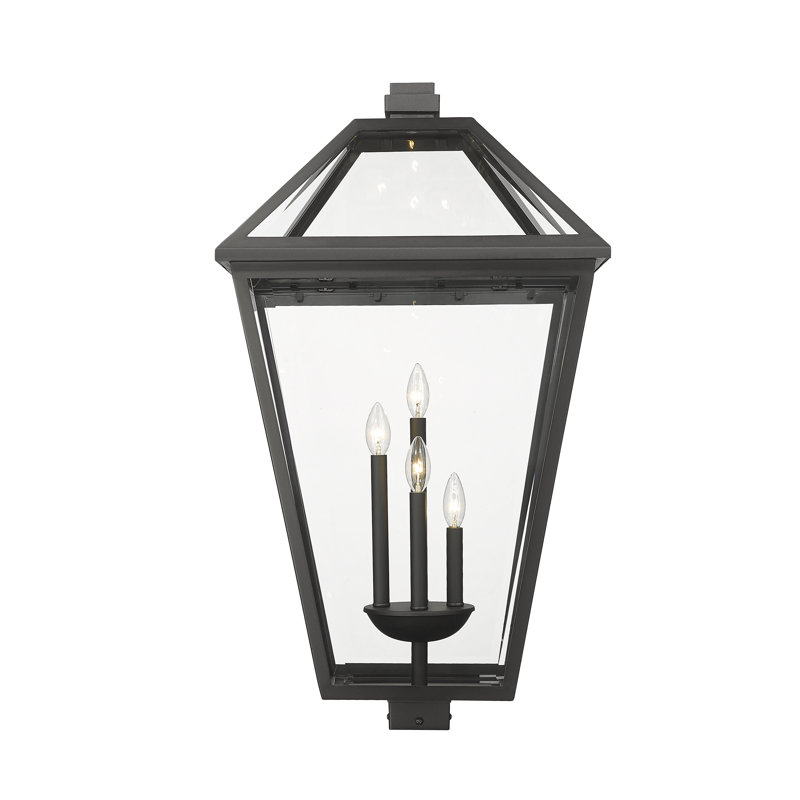 Injum Lantern Head, 33.75" H x 19.25" W x 19.25" D, Black, Beveled