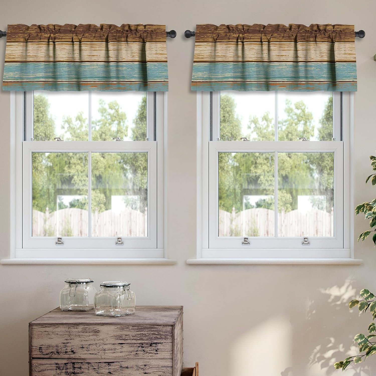 Gracie Oaks Abstract Rectangular 52 W Window Valance Wayfair   Abstract Rectangular 52 W Window Valance 