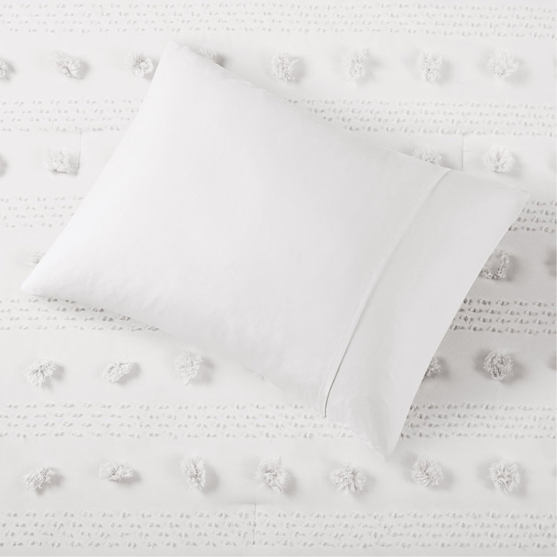 Ensemble d'édredon jacquard double / grand, Ivoire ivoire, Édredon grand / double + 2 taies décoratives sta