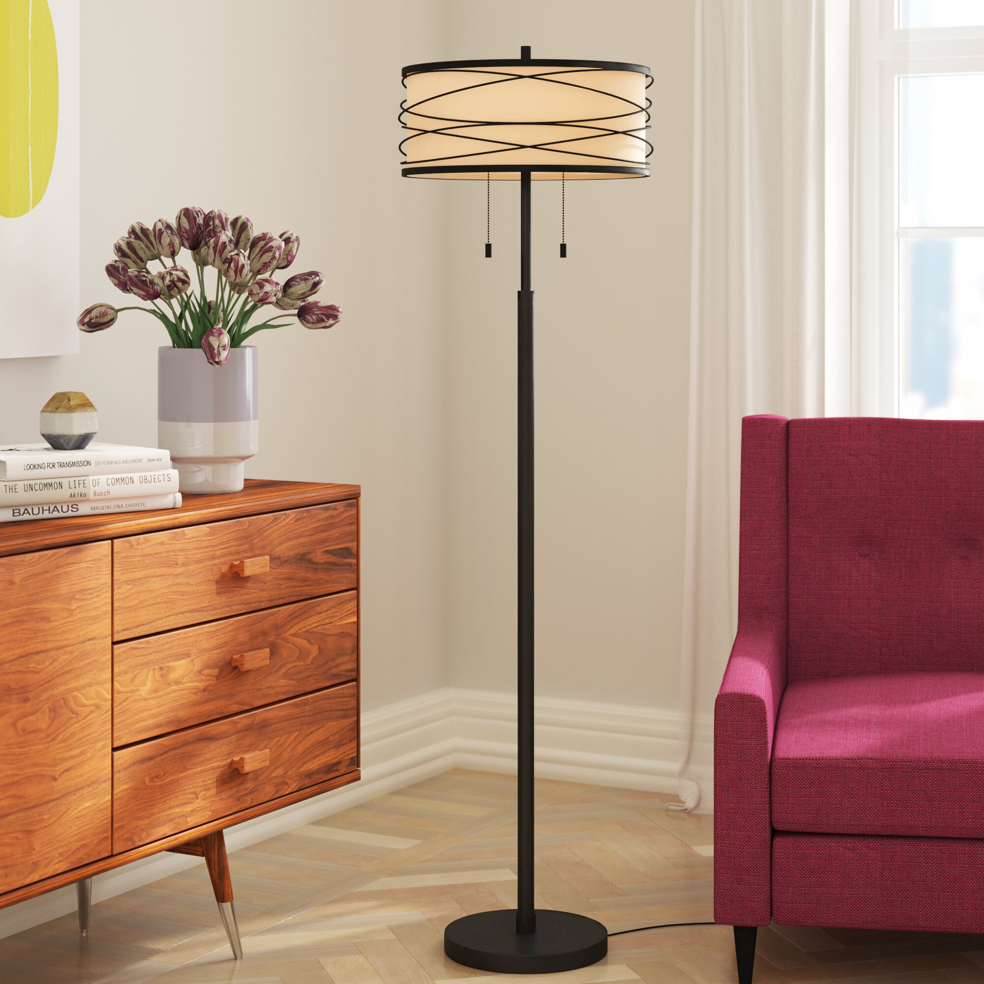 Wade Logan® Hockett 61'' Dark Bronze Traditional Floor Lamp & Reviews ...