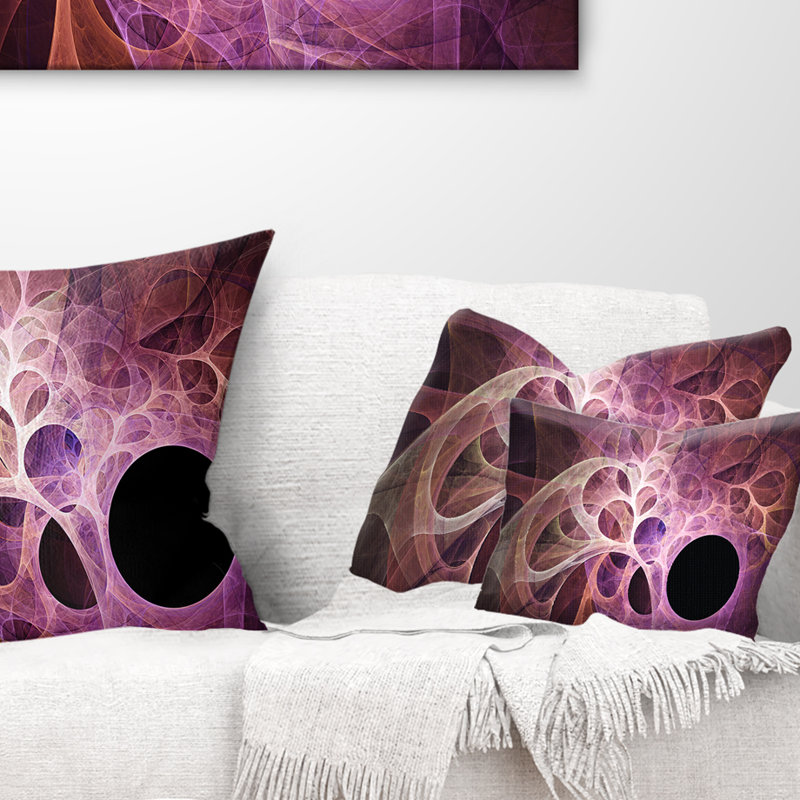 Coussin lombaire abstrait, Rose clair