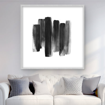 Black Shapes - Best Selling Minimalist Framed Print for Home