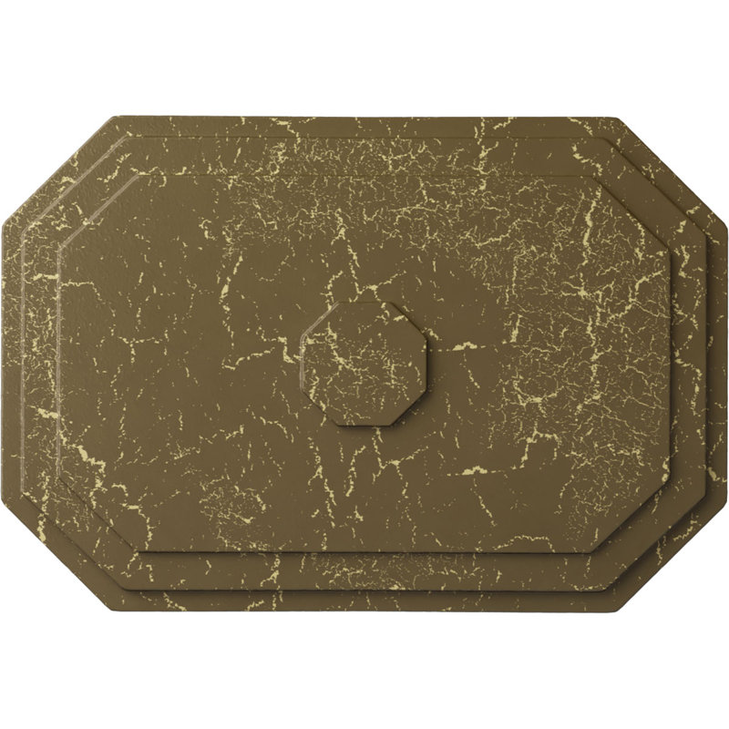 Médaillon de plafond Endurathane Felix, l 25 1/4 po x H 17 1/4 po x P 1 3/4 po, finition craquelée de boue peinte à la main Mississippi