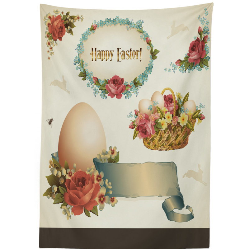 Easter Tablecloth, 84" L x 60" W