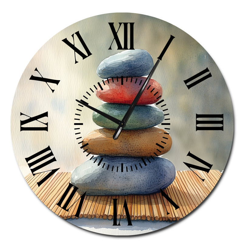 Horloge murale Zen Silent Stacked, Surdimensionné