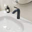 Robinet de lavabo à poignée simple noir mat-121292147