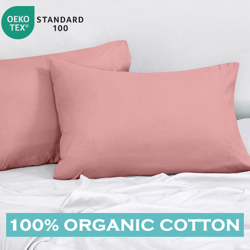 ROYALE LINENS 300 Thread Count 100% Long Staple Combed Cotton Pillowcases Set of 2 - Ultra Soft - Standard Bed Pillow Cover - 20"x26" - Breathable, Cool & Crisp Percale Pillow Case (Std, Lake Blue)