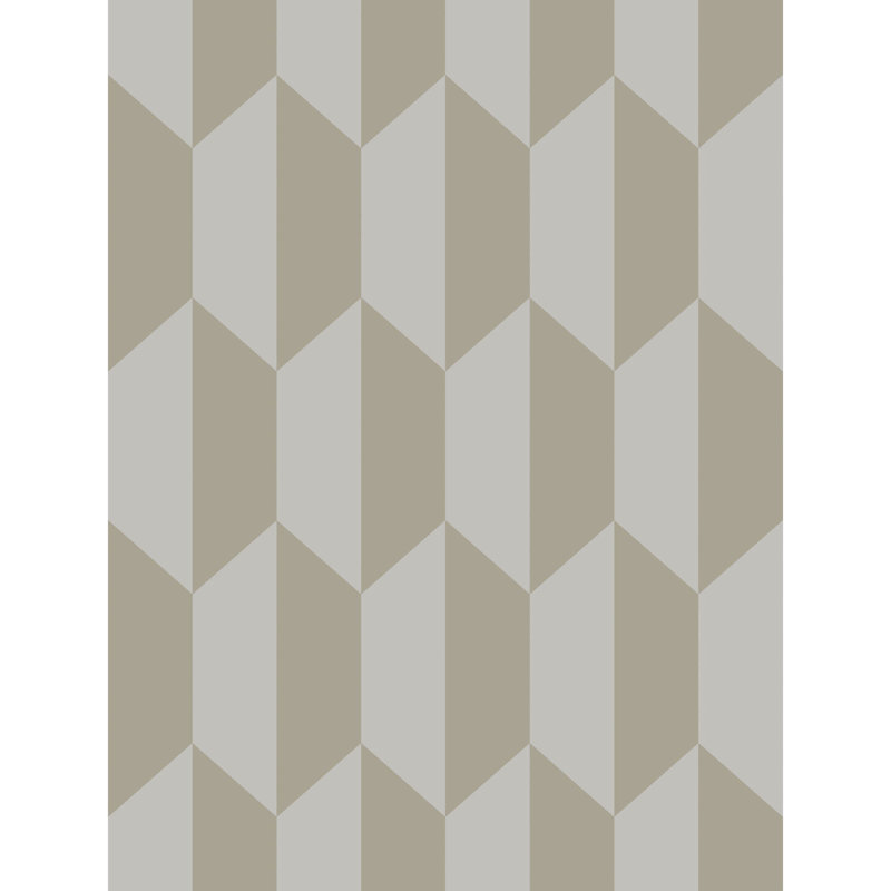 Tile Geometric Wallpaper Roll, Gray/Silver